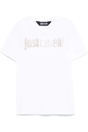 Roberto Cavalli T-Shirt mit Strass-Logo