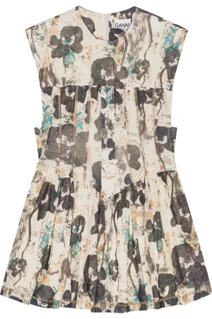 Ganni Kleid mit Blumen-Print