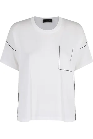 Roberto Collina T-Shirt mit Kontrastbesatz