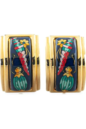 Hermès 20th Century Les Flacons Emaille-Ohrclips