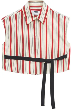 Msgm Gestreiftes Cropped-Oberteil