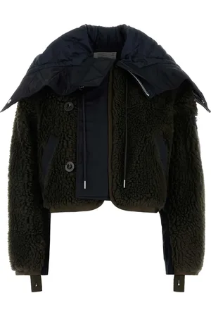 SACAI Bomberjacke mit zweifarbigem Teddy