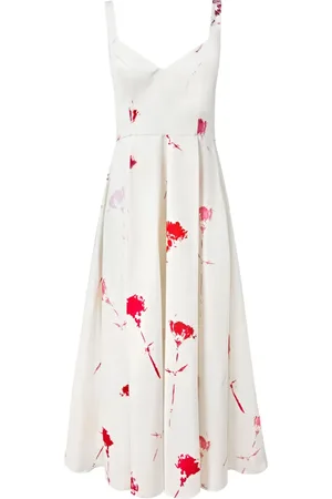 Alejandra Alonso Rojas Midikleid mit Blumen-Print