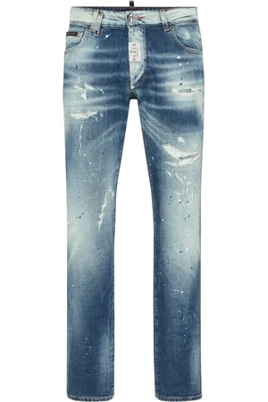 Philipp Plein Paisley Bandana Jeans
