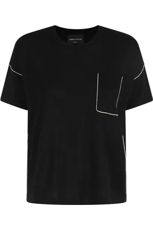 Roberto Collina T-Shirt mit Kontrastbesatz