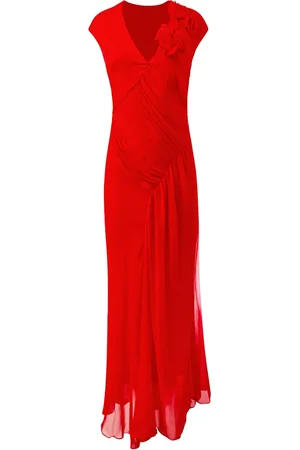Alejandra Alonso Rojas Drapiertes Chiffonkleid