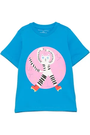 Stella McCartney T-Shirt mit Katzen-Print