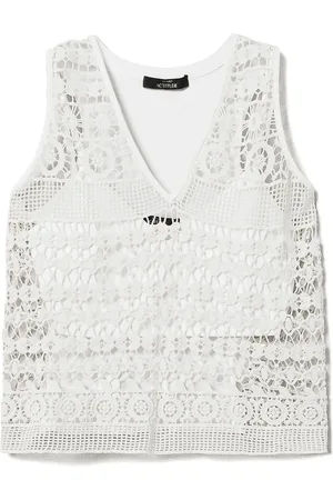 Twin-Set Jerseyoberteil mit Makramee-Spitze