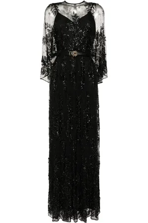 Elie saab Kleid mit Spitzenstickerei