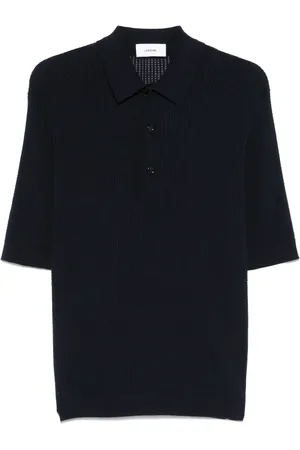 LARDINI Poloshirt mit Waffelstrick-Muster