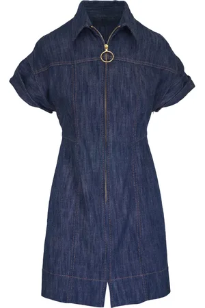 AKRIS Klassisches Jeans-Minikleid