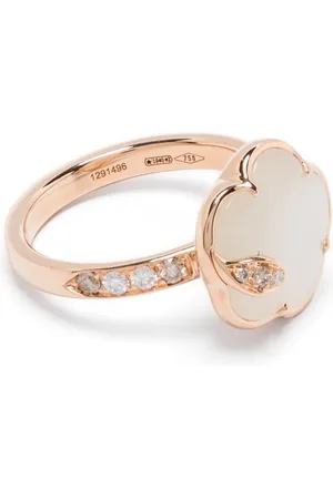 Pasquale Bruni 18kt Petit Joli Lunaire Rotgoldring mit Diamanten und Perlen