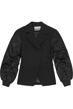 Ganni Blazer mit Kontrastärmeln