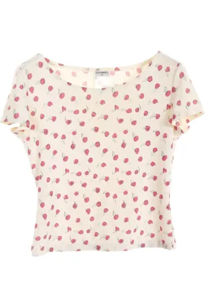 CHANEL 1986-1988 T-Shirt mit Rosen-Print