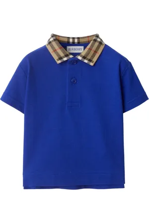 Burberry Poloshirt mit kariertem Kragen