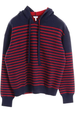 Loewe 2010 gestreifter Strick-Hoodie