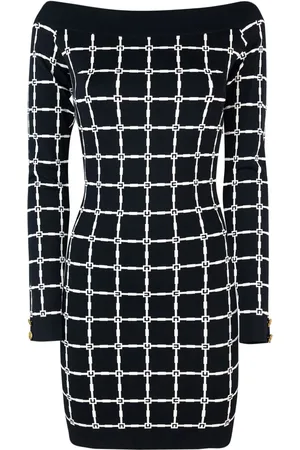 Elisabetta Franchi Kleid mit Logo-Jacquard
