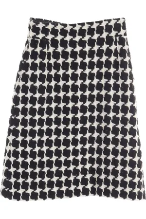 CHANEL 1986-1988 karierter A-Linien-Rock