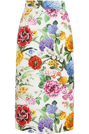 Dolce & Gabbana Midirock mit Blumen-Print
