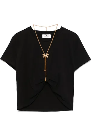 Elisabetta Franchi Jersey-T-Shirt mit Schleife