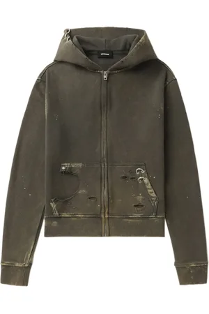 We11 Done Hoodie in Distressed-Optik
