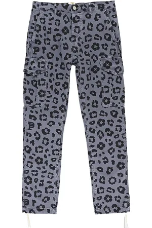 Purple Brand "Black" Cargohose mit Leoparden-Print