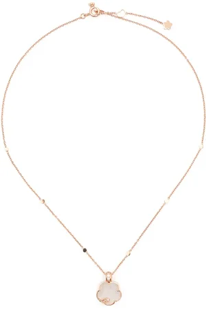 Pasquale Bruni 18kt Petit Joli Lunaire Rotgoldhalskette mit Perlen und Diamanten