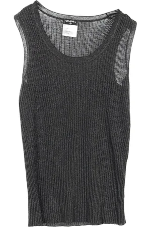 CHANEL 1986-1988 geripptes Tanktop