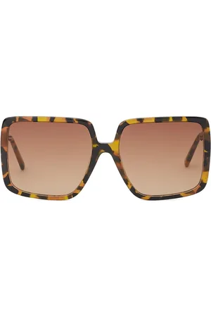 Karl Lagerfeld Eckige Sonnenbrille in Schildpattoptik