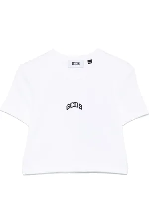GCDS Cropped-T-Shirt mit Logo-Stickerei