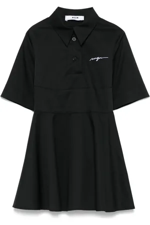 Msgm Kleid mit Logo-Stickerei