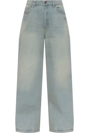 adidas Weite Jeans mit Reißverschlussdetail