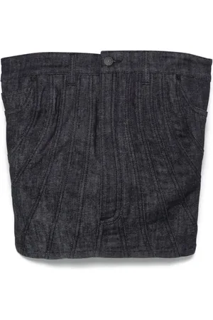 MUGLER Bustier-Oberteil aus Denim