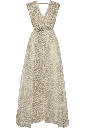 Brunello Cucinelli Seidenkleid mit Print