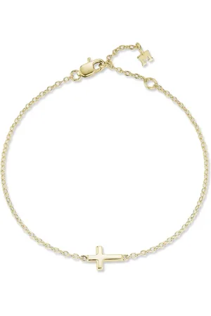 Mateo 14kt Mini Cross Gelbgoldarmband