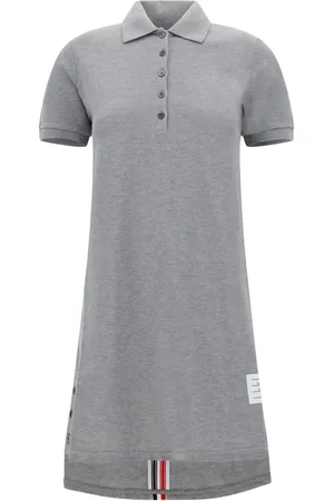 Thom Browne Midi-Poloshirtkleid mit RWB-Streifen