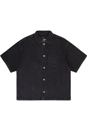 Purple Brand Kurzärmeliges "Black" Jeanshemd