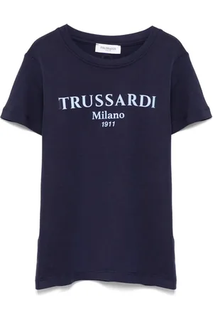 Trussardi T-Shirt mit gummiertem Logo