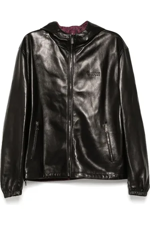 VERSACE Lederjacke mit Kapuze