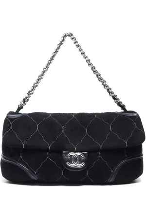 CHANEL 2008-2009 Schultertasche aus Wildleder