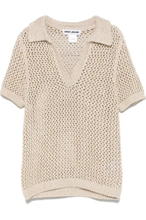 DKNY Oberteil mit Lochstrickmuster