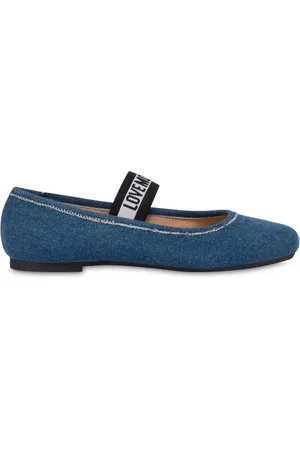 Moschino Ballerinas mit Logo-Riemen