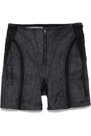 MUGLER Shorts mit Kontrasteinsätzen