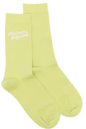 Maison Kitsuné Socken mit Handschrift