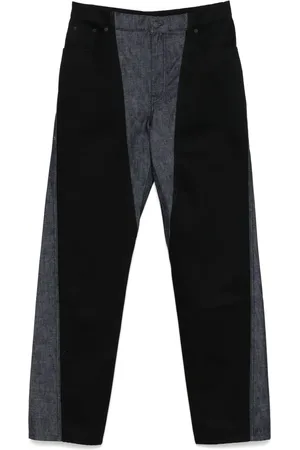 MUGLER Zweifarbige Straight-Leg-Jeans