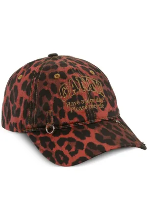 Ganni Baseballkappe mit Leoparden-Print