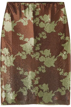 VERSACE Wild Roses Midirock in A-Linie