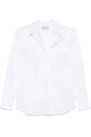 Ermanno Firenze Bluse mit Blumenspitze