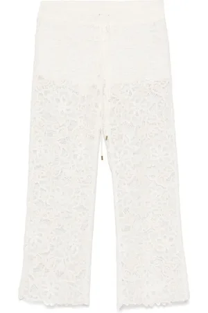 Ermanno Firenze Hose aus Guipure-Spitze