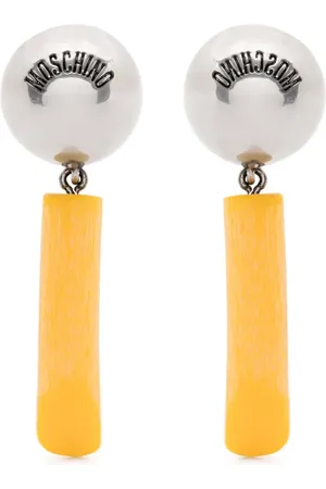 Moschino Ohrclips mit Logo-Gravur